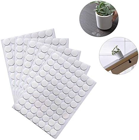 BUSOHA Clear Removable Sticky Adhesive Putty, Reusable Transparent Double-Sided Round Nano Gel Mat for Wall, Metal, Glass, Ceramic, Wood - 350 PCS