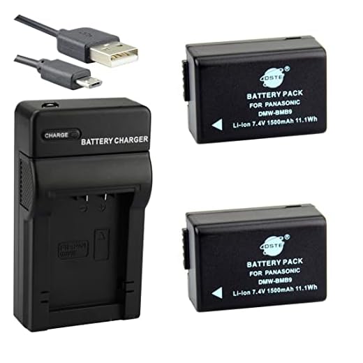DSTE DMW-BMB9 Li-Ionen Batterie (2-Pack) und Micro USB Ladegerät Kompatibel für Panasonic Lumix DMC-FZ40 DMC-FZ45 DMC-FZ47 DMC-FZ48 DMC-FZ60 DMC-FZ62 DMC-FZ70 DMC-FZ72 DMC-FZ80 DMC-FZ100 DMC-FZ150