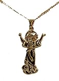 Divino Niño Jesús Medalla - Medalla niño Cristo 18 K chapado en oro con cadena de eslabones chapada en oro de 18 pulgadas.