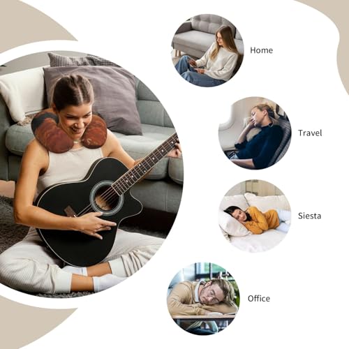 Almohada de viaje U de espuma viscoelástica lavable miniatura 7