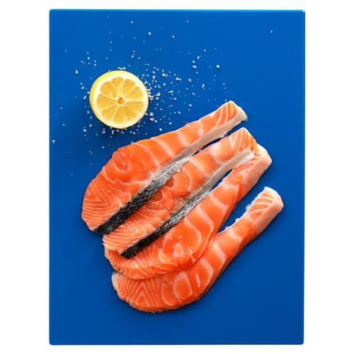 Chefzoco Tabla De Corte Profesional, Tabla De Picar, Tabla De Cocina, Tabla Para Alimentos, Tabla Antibacteriana, Polietileno, No Deja Sabor Ni Olor, Antibacteriana, 40 X 30 X 1.5 Cm, Azul