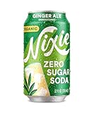 Nixie Organic Zero Sugar Soda, Ginger Ale, 0 Sugar, 0 Calories, Healthy Soda Pop, Non-GMO, Caffeine Free, 12oz Can (1 Count)