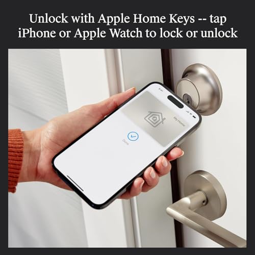 Level Lock+ WiFi Deadbolt Smart Lock - World's Smallest Smart Lock Plus Apple Home Key - Lock/Unlock Anywhere - Level App for iOS & Android - Works with Apple Home, Alexa, GoogleHome (Satin Nickel) thumbnail 5