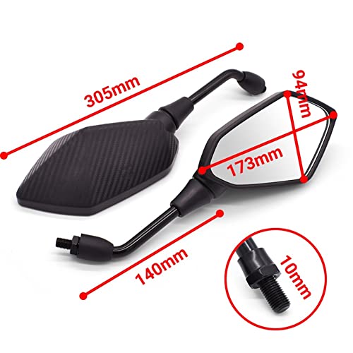 Espejo retrovisor universal negro de 10mm para moto 690 SMC y Enduro R 5