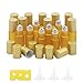 Ellbest 17pcs 5ml Rolling Glass Bottle for Essential Oil Colorful Roller Bottles with Stainless Steel Roller Balls & Funnels Reusable Bottle, perfect for travel, carrying outside (Matte Yellow)