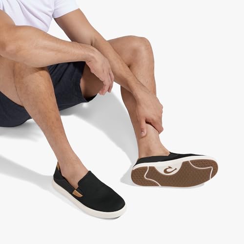 Image of OluKai Men's Lae'ahi NUI Slip-On Sneakers, Premium Leather & Mesh Details