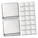 OATIPHO 50 Recipientes Vacíos de Aluminio para Sombras de Ojos, Paleta Cuadrada 24x24x3.5 Mm, Contenedor Multifuncional para Bálsamo Labial y Maquillaje Diy, Organizador Portátil