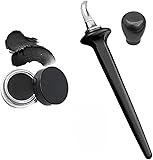 Arcbelle eyeliner pencil set - waterproof and flawless eyeliner pencil tool, with cream, silicone brush, water resistant multi-function applicator (Black pen+brown cream)(Black pen+black cream)