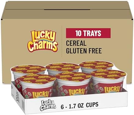 Lucky Charms Cereal, Single Serve Foodservice Cups, 60 Ct, 7.5 lb Case
