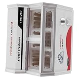 TOYANDONA Miniatur Eisfach Kühlschrank für Realistisch Gestalteter Kompakter Kühlschrank für Puppenhaus und Supermarkt Rollenspiel Tragbares Küchenmöbel Modell mit Licht für Fantasievolles