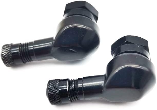 2PCS 11.3mm Motorcycle Wheel Tire Valve Stems Black CNC Aluminum 90 Degree