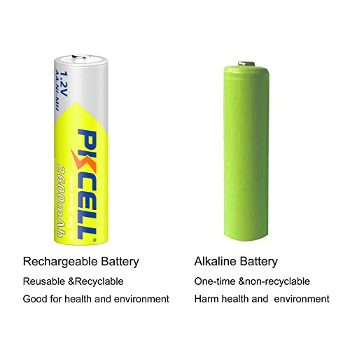 Pkcell Aa Battery Nimh 2600Mah 1.2V Aa Rechargeable Battery For Solar Path Garden Lights10Pcs #TOP15