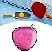 Zxpjkyu Table Tennis Box Pingpong Ball Storage Bag Protector Beginner Gift Stylish Holds 3 Balls with Zipper Holder Carrying Case, Pink
