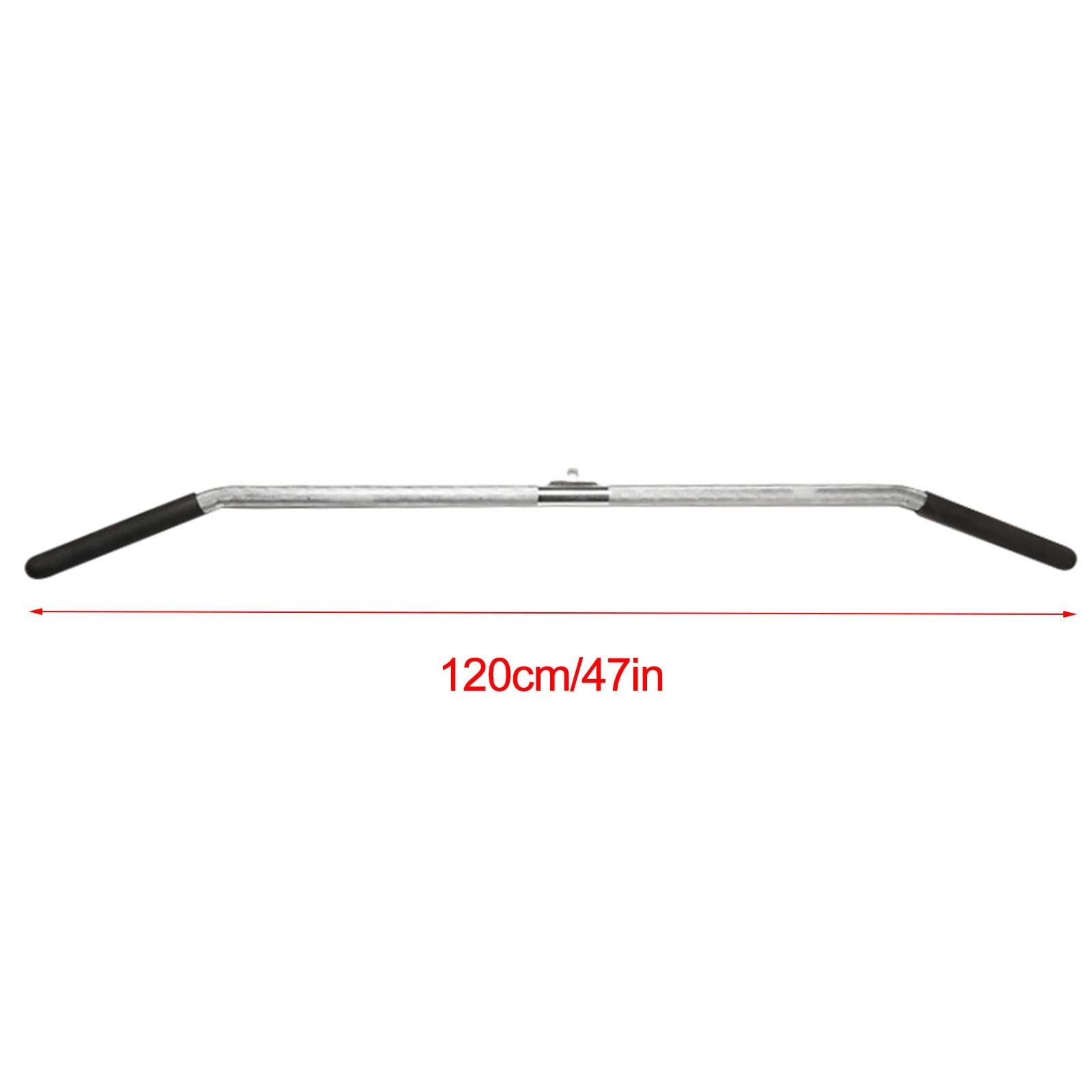 Barra Di Trazione Per Bicipiti Attacco Per Cavo A Clip, 120CM Barra LAT Machine Fai Da Te Barra Diritta Con Antiscivolo Maniglie, Accessori Per Macchine Pesi, Acciaio Cromato ( Size : 120cm/47in )