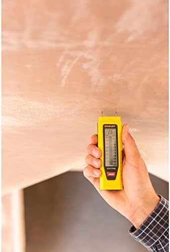 STANLEY Moisture Meter with Two Detection Pins and LCD Screen Includes 4 x AAA Batteries 0-77-030