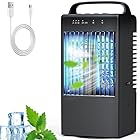 Portable Air Conditioners，Portable AC Small Air Conditioner Fan, Quiet Mini Evaporative Cooler with Handle,2/4H Timer 3 Speeds,Mini Air Conditioner with 7 Color for Home, Bedroom, Office, and Outdoor