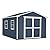 Handy Home Products Charleston Value Gable 10x16 Do-It-Yourself Wooden Storage Shed, 2x3 framing