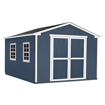 Handy Home Products Charleston Value Gable 10x16 Do-It-Yourself Wooden Storage Shed, 2x3 framing