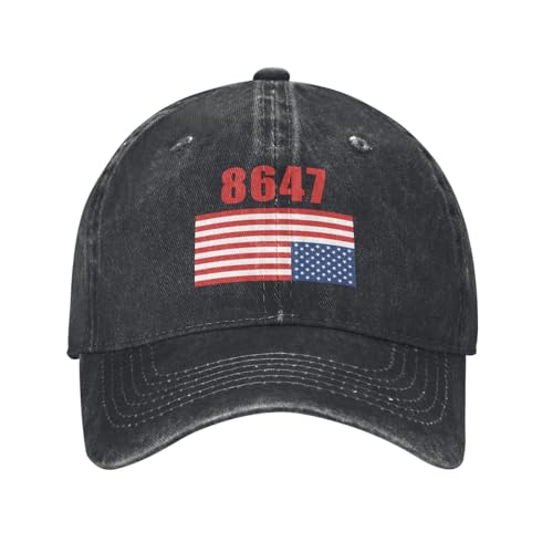 8647 Hat Fashion Cowboy Hats Upside Down American Flag Dad Cap Black