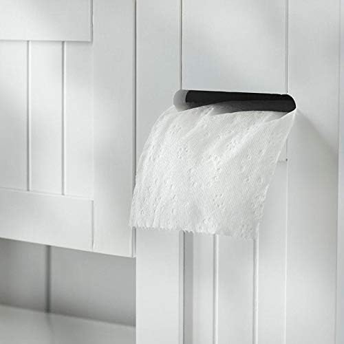 White Over-the-Toilet Spacesaver Storage Cabinet Over Toilet Stand Bathroom Organizer Shelving Storage Cabinet Shelf Toilet Paper Holder Towel Rack Space Saving Bathroom Furniture Bathroom Supplies