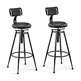 SXSGSM btd Tabouret de Bar rétro américain, Chaise de Bar en Fer, Chaise de Comptoir de Petit Déjeuner Ménage de Renforcement de Goujon de Rotation de Boulon de Tabouret Haut de Restaurant de Cuisine