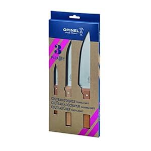 Opinel Parallele Trio 3-Piece Kitchen Knife Set