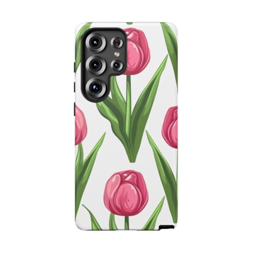 Coque rigide mate Samsung S25 Ultra motif floral raffiné