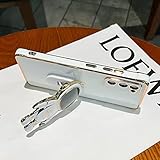 RALEAVO Compatible with Samsung Galaxy S23 Ultra Case with Cute Astronaut Kickstand Design Shockproof Plating Phone Case for Galaxy S23 Ultra 5G-Black - Image 4