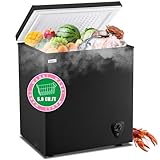 Deep Freezer WANAI 5.0 Cubic Chest Freezer with Top Open Door and Removable Storage Basket, 7 Gears Temperature Control, Energy Saving, Ideal for Office Dorm or Apartment