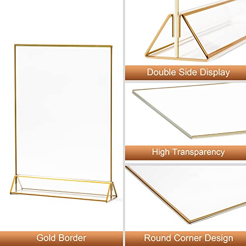 tuoletu VORIOB 4Pack 8.5x11 Gold Picture Frame Acrylic Sign Holder,Wedding Signs Table Numbers Menu Holders by tuoletu - Image 3