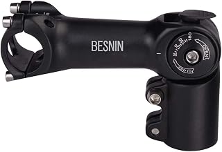 BESNIN Adjustable Bike Stem 0-90 Degree 31.8mm or 25.4mm,60mm or 90mm or 93mm or 100mm, Adjustable MTB Stem Black or Red Mountain Bike Handlebar Stem for Bicycle, Road Bike, MTB
