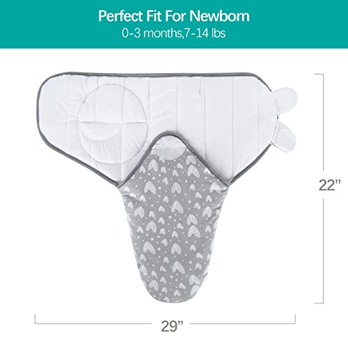 Image of Biloban Baby Swaddles 0-3 Months for Boy Girls, Warm Quilted Baby Swaddle