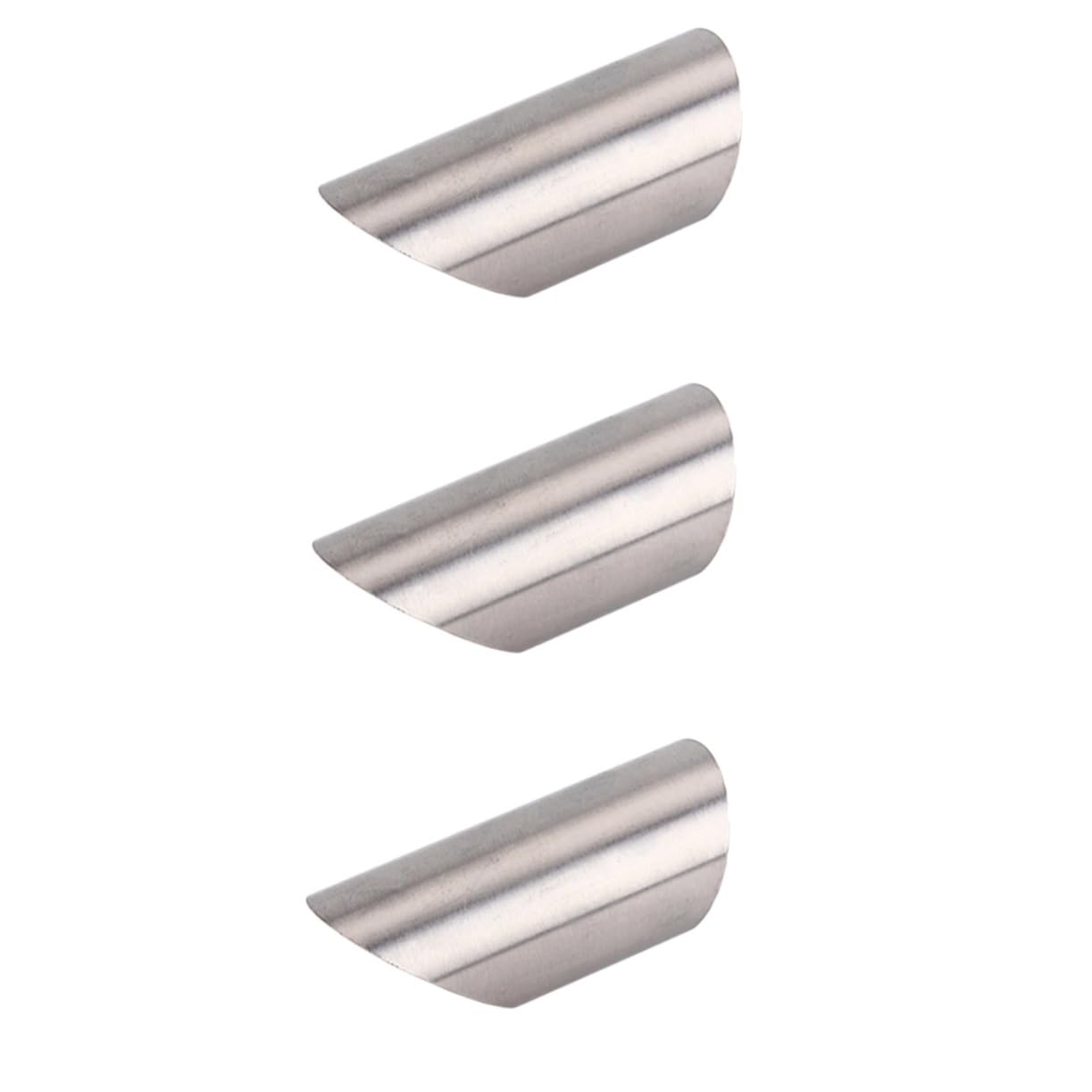ifundom 3piezas Deslizador De Dedo Inoxidable Para Guitarra Eléctrica Para Country Jazz Accesorios Para Instrumentos De Cuerda Acabado Plateado