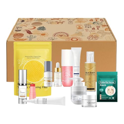 Kit de cuidado de la piel | Productos hidratantes de limpieza para la cara | Juego de cuidado de la piel hidratante nutritivo facial para mujeres, esposa, mamá, novia, viajes, hogar, recuerdos de