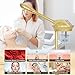 Facial Steamer Professional with More Steam for Deep Cleansing and Hydration, Estheticians Steamer on Wheels with Time Setting, Face Steamer Adjustable Height for Beauty, Spa and Home Use（Golden）