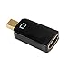 LinkS smallest Mini DisplayPort | Thunderbolt to HDMI Male to Female Adapter in black