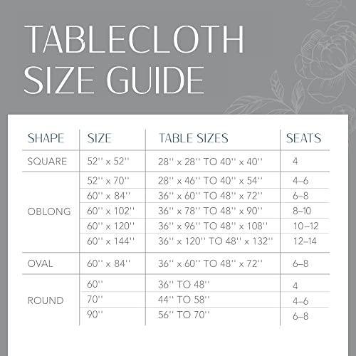 Elrene Home Fashions Monterey Linen Inspired Water- and Stain-Resistant Vinyl Tablecloth with Flannel Backing, 60 inches X 102 inches, Rectangle, Taupe by Elrene - Used condition - Image 6