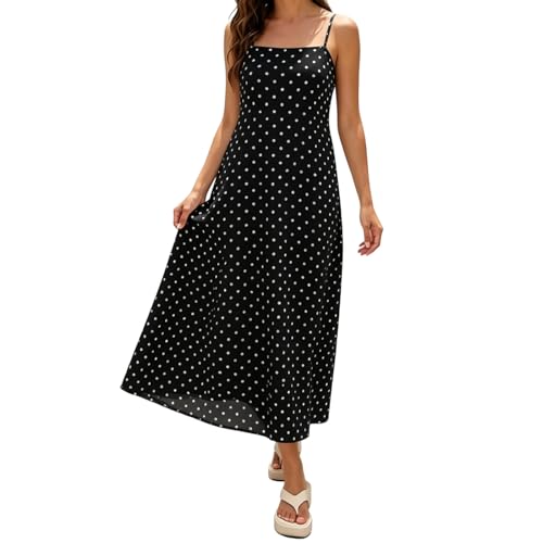 Robe été longue à pois et épaules dénudées pour vos journées ensoleillées