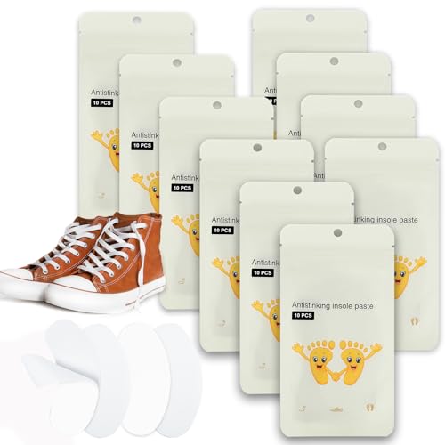 Image of 100pcs Shoe Deodorizing Stickers, Natural Shoe Odor Removal Stickers, Deodorizing Stickers for Shoes(White)
