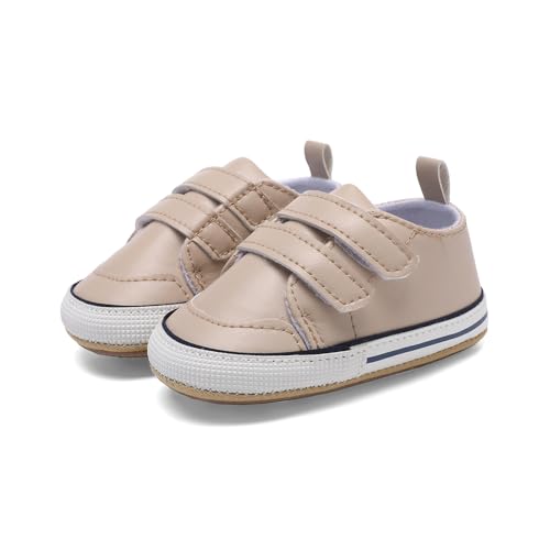 Image of Clowora Baby Boys Girls Shoes Non-Slip Rubber Sole Sneakers Infant First Walking Toddler Crib Shoes Newborn Loafers Flats.