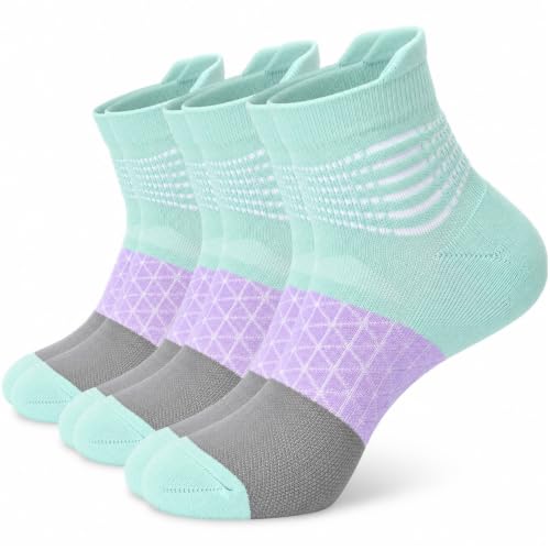 Image of IRAMY Compression Ankle Support Socks Women Wicking Cushioned Athletic Plantar Fasciitis Relief 3 /4 /6 Pairs