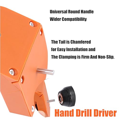 RUNMO Multipurpose Drill Bit Sharpener for All Bits Mill Drill Machine Blade Sharpening Tool with 4 Grinding Wheels, Pocket Size, Orange