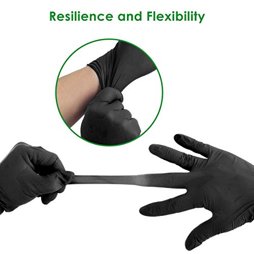 100pcs Disposable Gloves,Shipped from The US and Arrived in 7-10 Days,100pcs,Latex Free,Powder Free,Soft Industrial Gloves,Cleaning Glove for Home Use(Color:Black; Size:L) - Thumbnail 4