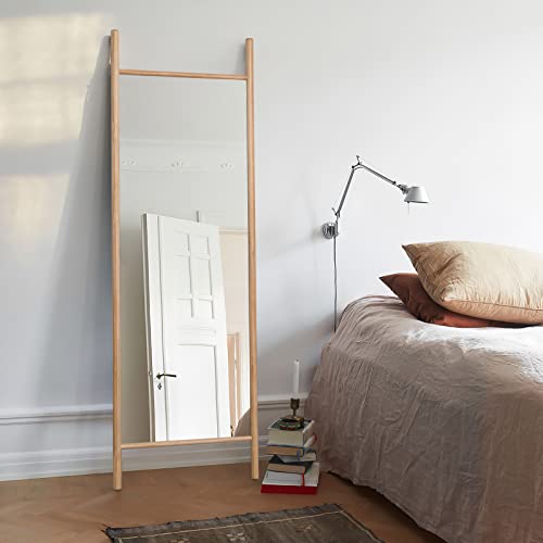 Pexfix Full Length Mirror Wood 65"X22", Wooden-Ladder Floor Dressing Mirror With Full Size In Bedroom, Living Room And Shopping Mall #TOP3
