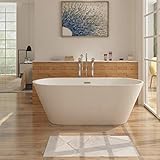 i-flair Freistehende Design Badewanne LUGANO - aus Acryl in 150x75 cm, Farbe Weiß