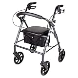 Carex Classics Steel Rollator - Walker For Seniors, Rolling Walker For Seniors, Gray