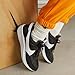 Nike Women's Waffle Debut Shoes, Black/White-Orange-Clear, 8
