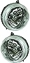 Evan-Fischer Headlight Set Compatible with 2002-2003 Jeep Liberty Left Driver and Right Passenger Side Halogen With bulb(s)