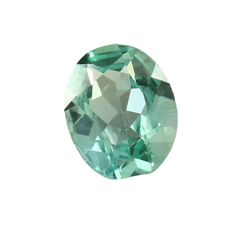 Saphir vert d'exception de 10x8mm, pierre facettée haut de gamme