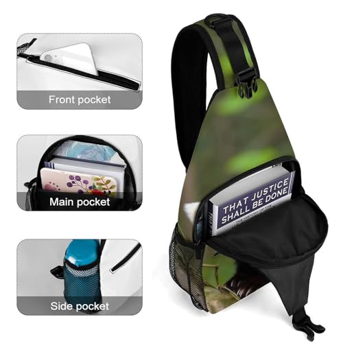 Mochila Pequeña Tipo Sling Blanca para Senderismo y Uso Diario miniatura 4